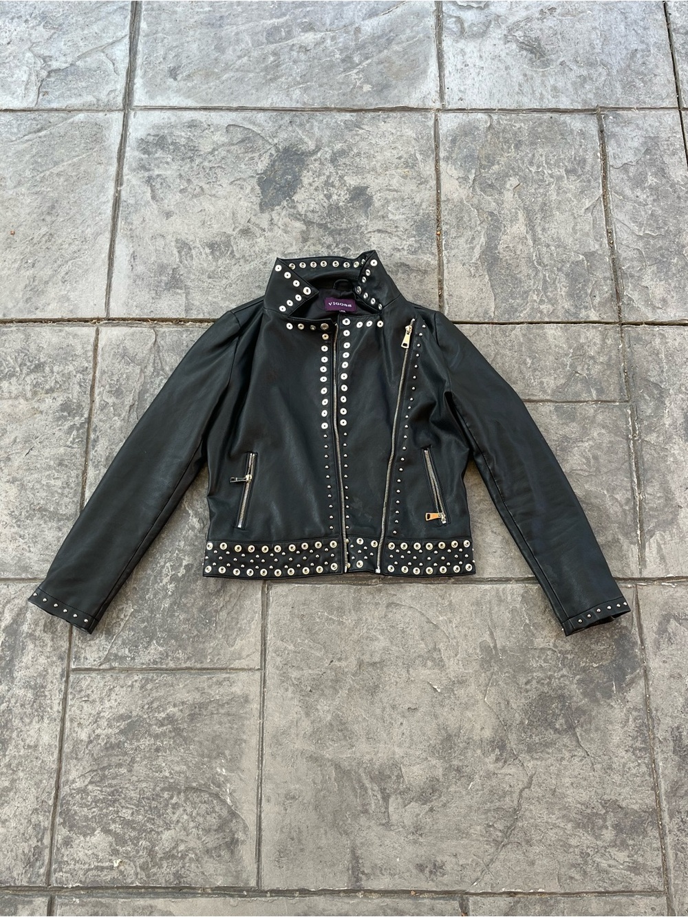 Studded Black Leather Jacket